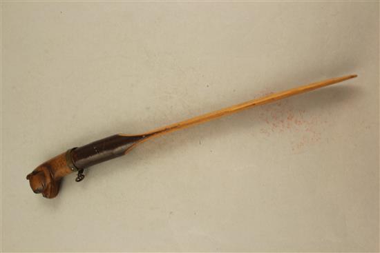 A late 19th / early 20th century treen paper knife, 12.5in.